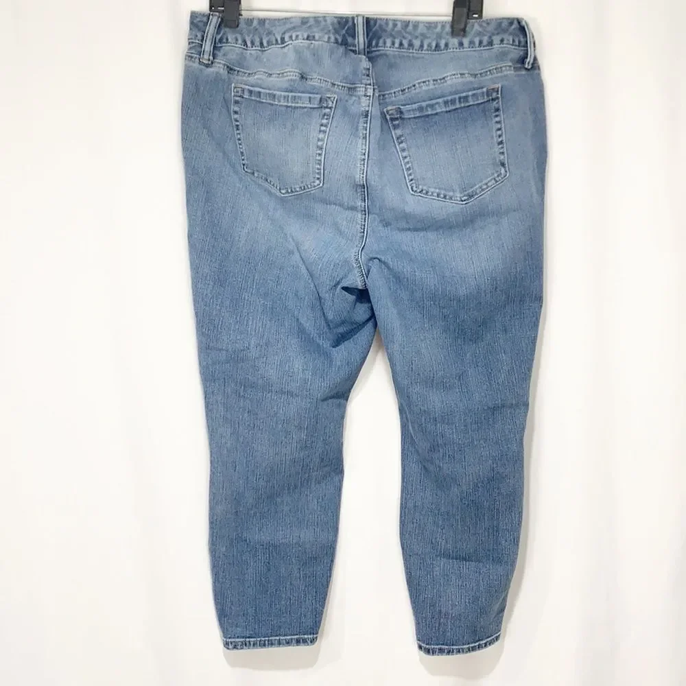 Torrid Distressed Ankle Skinny Jean Light Wash 18 - Picture 7 of 13